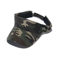Outdoor camouflage visor hat with adjustable strap and curved brim for sun protection - Jungle Camouflage (A)