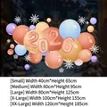 2026 Christmas window stickers size chart with golden festive ornaments and snow - Static Cling No Glue / Small [40*65CM]