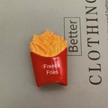 3D French Fries fridge magnet made of resin with red packaging and magnetic back - French Fries