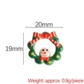 Pendentif couronne de Noël en résine verte avec bonhomme de neige, 20mm x 19mm - Environ 2 cm / Style 9-Couronne avec Bonhomme de Neige
