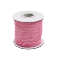 Roll of 0.5mm pink waxed cord for DIY jewelry making and handmade beaded necklaces - 0.5mm/10 Meters / Pink
