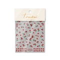 Gros plan sur les autocollants nail art cerise rouge gaufrés avec design cœur par Tomoni - TA602 Cerise en Relief