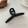Grande molletta per capelli nero opaco con design a spirale e lunghezza di 11,5 cm - Nero Opaco Stile Incrociato