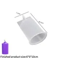 Dettaglio dello stampo in silicone per candele cilindriche con dimensioni finali 6x6x10cm - Cilindro liscio a punta - Grande