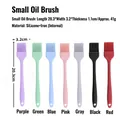 Silicone oil brushes in seven colors with iron core, size 20.3x3.2cm for BBQ and baking - Small Basting Brush / Red