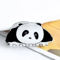 Cute black and white panda hair claw clip with smooth acrylic finish and white teeth - Black and White Panda (D21-5-6)