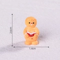 Mini-Lebkuchenmann aus Harz mit rotem Buch für Weihnachtsdeko, Höhe 2,6 cm, Miniaturfigur - 4# Lebkuchenmann