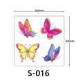 3D colorful butterfly temporary tattoo sticker S-016 model size 60mm x 60mm - Colorful Butterfly Combination Style (S-016)