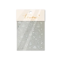 Adesivi per unghie metallici laser argento con alberi di Natale e stelle MS 846 - Stile albero di Natale metallico argento (MS846)