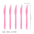 Set of 10 pink plastic knives for Gabby's Dollhouse party birthday decorations - Pink Knives - 10PCS