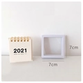 White 7x7cm PE film floating jewelry box for display and storage of small ornaments - 7*7*2 (No Base) / White