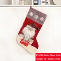 B1612A Snowflake Santa Christmas Sock