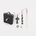 DIY clock movement mechanism set with black vintage hands and red second hand - Clock Movement Kit (Black Hands)