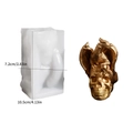 Halloween dragon on skull silicone mold with 10.5x7.2cm dimensions for DIY resin art - NO.1 Dragon on Skull / 10.5x7.2cm