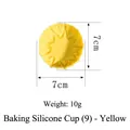 Sunflower shaped yellow silicone baking cup 7cm diameter and 10g weight for cake molds - Sunflower - Yellow