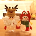 Weihnachts-Rentier und Schneemann Plüsch-Süßigkeitengläser mit transparenten Kugeln - Kleiner Weihnachtsmannballon