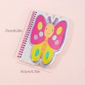 Quaderno peluche a farfalla arcobaleno con paillettes e rilegatura a spirale 21x14,5cm - Farfalla Stile 12