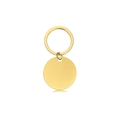 Polished gold circular stainless steel blank keychain for laser engraving and DIY - 20mm Gold Round Inner Hole Keychain