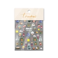 Christmas Forest nail art stickers featuring nutcrackers and holiday motifs in pink card packaging - wy-20 Forest Christmas