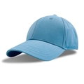 Classic light blue cotton baseball cap with structured six-panel design and curved brim - M (56-58cm) / Light Blue