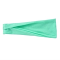 Elastic mint green sports headband made of soft knit fabric for yoga and running - Light Green