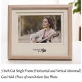 7-inch natural wood picture frame with minimalist design for 10x16cm portrait photos - 7-inch Single Frame/Horizontal and Vertical