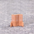 Miniature paravent chinois ancien marron pour jardins de poupées, taille 3,3 cm x 3,5 cm - Écran de style chinois