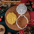 Christmas wreath dog cookie cutter mold set for holiday fondant cake decorating tools - 5.4x6.5x1.5cm