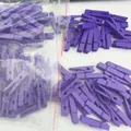 Mini decorative wooden clips in light and dark purple shades for photo decoration - Purple