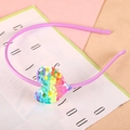 Serre-tête violet pour enfants avec un cœur scintillant aux paillettes arc-en-ciel - Serre-tête Rose Coloré