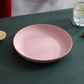 Minimalist square pink serving plate with matte finish for fruit and snacks - Pink-20CM Plate