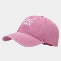 Vintage washed pink baseball cap with cat mom embroidery and 3D ears detail - Adjustable / Pink