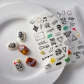 Pegatinas 5D de uñas estilo graffiti para Navidad con alas de demonio y TS-125 - TS-125 Fiesta de Moda