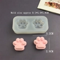 Moldes de silicona de pata de gato para resina DIY y repostería con medidas detalladas - Molde de Pata de Gato Liso Mini de Múltiples Cavidades