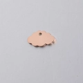 Vista detallada de un colgante de nube en acero inoxidable oro rosa para joyería DIY - 9*15mm Nube Agujero Único / Oro rosa