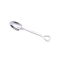 Creative silver shovel shaped stainless steel spoon with polished finish for dessert - 304 Heart Handle Silver Pointed Shovel