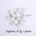Miniature white PVC mushroom model with 0.8cm cap for DIY crafts and decor - 0.8cm White Mushroom Head