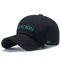 Berretto da baseball in cotone nero con ricamo CREATION verde e dettaglio Art - Nero