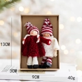 Christmas wool felt angel doll gift set in red and white stripes, Style J, 13x9x3cm - Style J