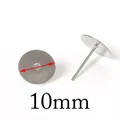 Lot de 100 clous d'oreilles argentés 10mm en acier inoxydable pour création de bijoux DIY - Clous 10mm/100pcs / Acier