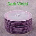 2mm dark violet braided pineapple rope on plastic spool for DIY jewelry making - Dark Violet