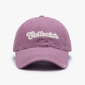 Casquette lavande en coton avec broderie 3D Collector et détails usés sur la visière - Rose Rouge