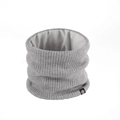 Winter thermal knit neck warmer in light grey with soft fleece lining for cold protection - Light Gray Warm Neck Warmer / One Size (26cm*20cm)