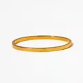 Bracciale rigido minimalista in acciaio inossidabile placcato oro con chiusura a cerniera - Stile Cerniera Piatta (KAS1041) / Larghezza 4mm / Oro