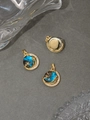 Ciondoli a mezzaluna con cielo stellato e micro-set di zirconi placcati oro - ZTP0042 Mezzaluna