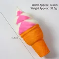 Giocattolo squishy gelato rosa e bianco, altezza 15,5 cm, antistress in morbido PU - Grande Torcia / Rosa