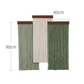Handmade macrame wall hanging in green and beige with wood rod, size 40x90cm and 362g weight - Single Board Combination Set