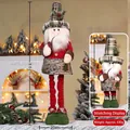 Uitschuifbare kerstman knuffel decoratie met verstelbare hoogte van 62cm tot 86cm - Grote Telescopische Kerstman (002-A)