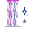 Tenda con impronte di zampe rosa e blu per feste di animali con misure dettagliate - Rosa Rosso Blu Zampa