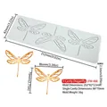 Dragonfly silicone fondant mold with three cavities for chocolate and cake decor - New Z56 3-Cavity Dragonfly LFM-488 / Gray